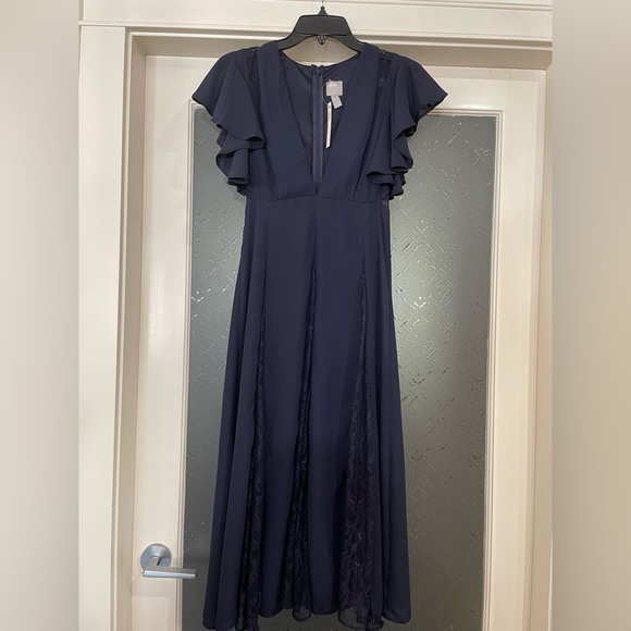 NWT ASOS navy maxi dress size 4 sassy and classy - Picture 1 of 10